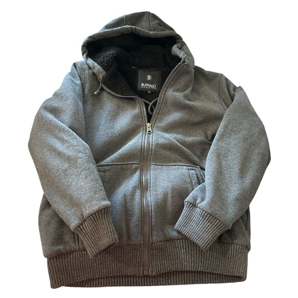 Buffalo David Bitton Gray Hoodie Jacket - Picture 1 of 4